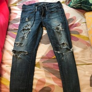Destroyed super stretch jegging